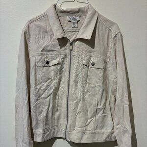 Rachel Zoe Beige Lightweight Linen Jacket - Women's L